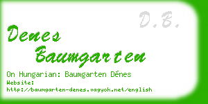 denes baumgarten business card